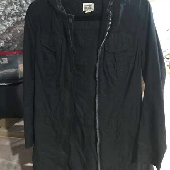 Converse one star size XS black trench coat - Picture 2 of 3